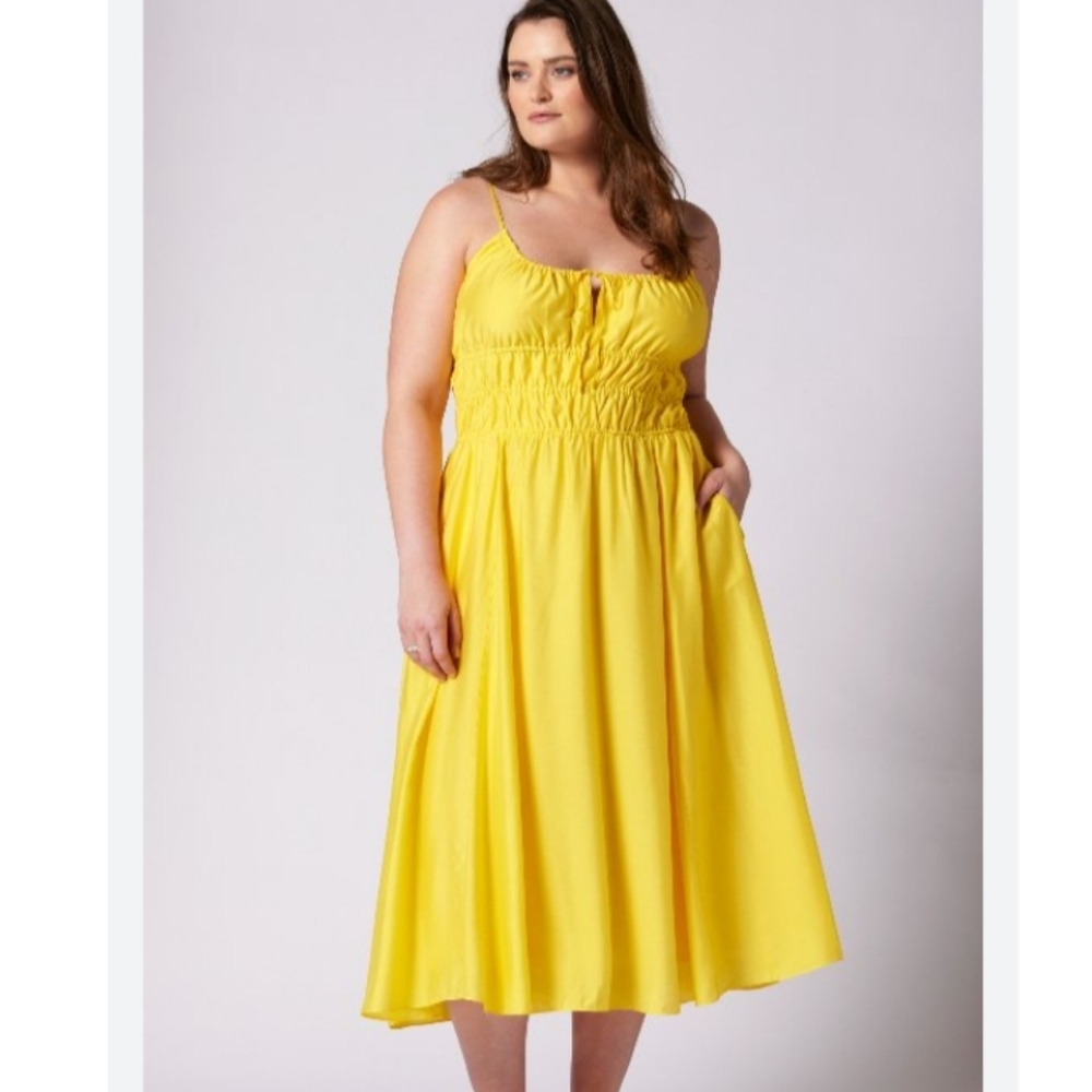 JOIE Silk-Blend‎ Elena Midi Dress